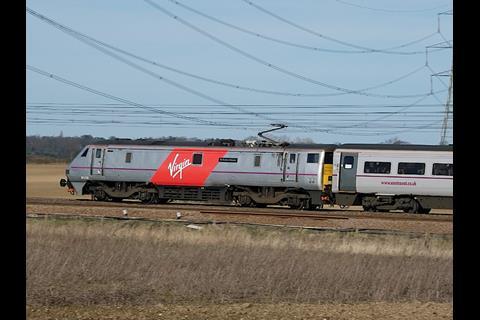 Virgin Trains East Coast interim branding (Photo: Roger Carvell).
